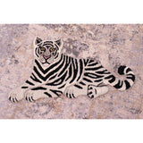 handmade Contemporary Tiger Ivory Black Hand Tufted  100% WOOL area rug 2' x 3'
