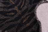 handmade Contemporary Tiger Black Gray Hand Tufted  100% WOOL area rug 2' x 3'