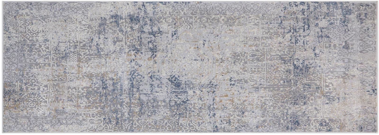 handmade Modern Abstract Gray Blue Machine Made RECTANGLE POLYESTER area rug 8x10