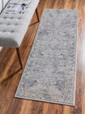 handmade Transitional Vintage Gray Beige Machine Made RECTANGLE POLYESTER area rug 3x5