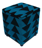 handmade  Ottoman Blue Black HandmadeRECTANGLE 100% WOOL area rug