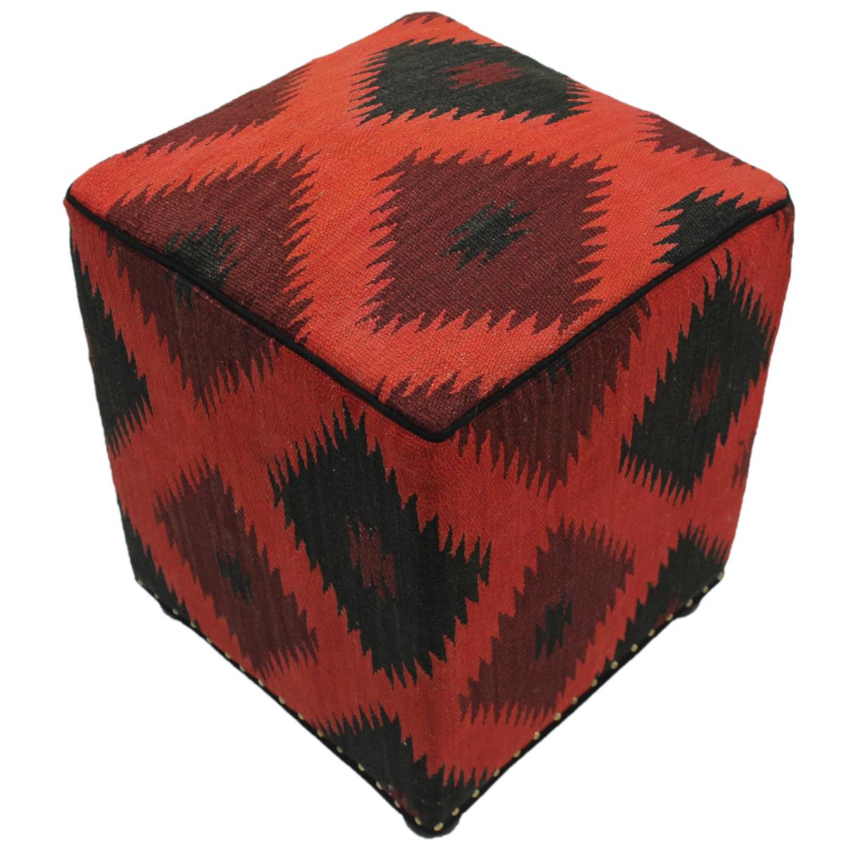 handmade Traditional Ottoman Red Black HandmadeRECTANGLE 100% WOOL area rug