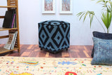 handmade  Ottoman Grey Black HandmadeRECTANGLE 100% WOOL area rug