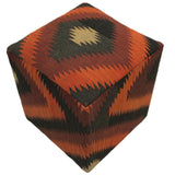 Boho Chic Elizondo Handmade Kilim Upholstered Ottoman