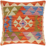 Shabby Chic Turkish Barney Â  Hand Woven Kilim Throw Pillow