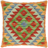 Bohemian Turkish Matthew Hand Woven Kilim Throw Pillow