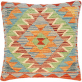 Rustic Turkish Darcel Â  Hand Woven Kilim Throw Pillow