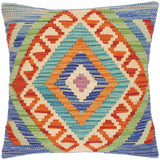 Rustic Turkish Kathline Hand Woven Kilim Throw Pillow