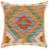 Bohemian Turkish Shalonda Hand Woven Kilim Throw Pillow