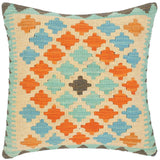 Boho Chic Turkish Lyndia Hand Woven Kilim Throw Pillow