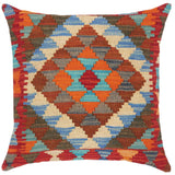 Shabby Chic Turkish Geoffrey Hand Woven Kilim Throw Pillow