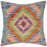 Tribal Turkish Etsuko Hand Woven Kilim Throw Pillow