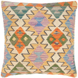 Boho Chic Turkish Elvera Hand Woven Kilim Throw Pillow