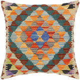 Tribal Turkish Sheryll Hand Woven Kilim Throw Pillow