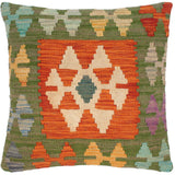 Bohemian Turkish Sonja Hand Woven Kilim Throw Pillow