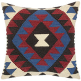 Tribal Turkish Rosette Hand Woven Kilim Throw Pillow