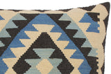 handmade Traditional Pillow Blue Black Hand-Woven SQUARE 100% WOOL area rug