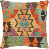 Modern Turkish Whitley Hand Woven Kilim Throw Pillow