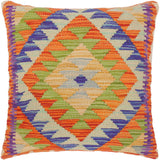 Boho Chic Turkish Stella Hand Woven Kilim Throw Pillow