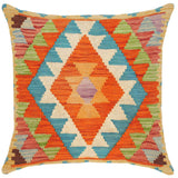 Bohemian Turkish Inez Hand Woven Kilim Throw Pillow