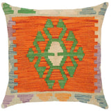 Tribal Turkish Columbus Hand Woven Kilim Throw Pillow