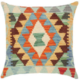 Bohemian Turkish Keven Hand Woven Kilim Throw Pillow