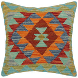 Shabby Chic Turkish Elane Hand Woven Kilim Throw Pillow