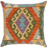 Modern Turkish Nakia Hand Woven Kilim Throw Pillow