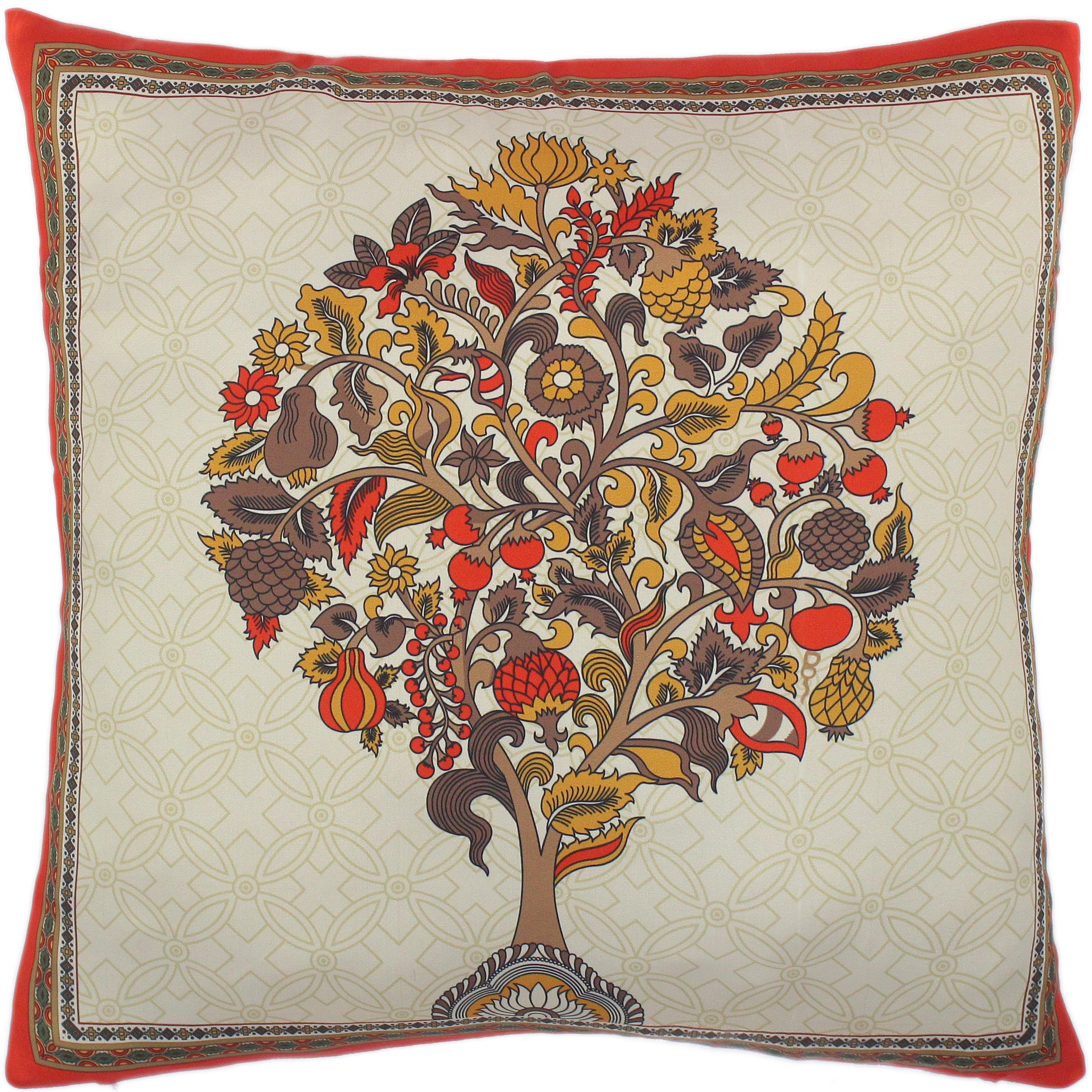 handmade Turkish Throw Pillow Beige Gold  SQUARE SILK area rug