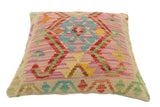 handmade Tribal Turkish Antique Purple Beige Hand-Woven SQUARE 100% WOOL pillow