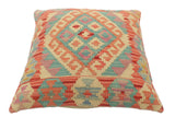 handmade Tribal Turkish Antique Red Blue Hand-Woven SQUARE 100% WOOL pillow