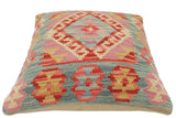 handmade Tribal Turkish Antique Red Blue Hand-Woven SQUARE 100% WOOL pillow