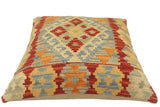 handmade Tribal Turkish Antique Rust Blue Hand-Woven SQUARE 100% WOOL pillow