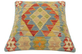 handmade Tribal Turkish Antique Rust Blue Hand-Woven SQUARE 100% WOOL pillow