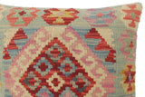 handmade Tribal Turkish Antique Red Blue Hand-Woven SQUARE 100% WOOL pillow