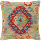 Boho Chic Turkish Woolley Hand Woven Kilim Pillow