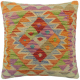 Rustic Turkish Jeffrey Hand Woven Kilim Pillow