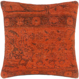 Contemporary Lake Vintage Distressed Handmade Rug Pillow