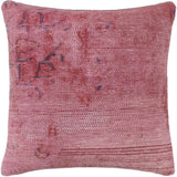 Contemporary Curry Vintage Distressed Handmade Rug Pillow
