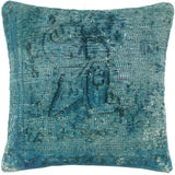 Shabby Chic Patrick Vintage Distressed Handmade Rug Pillow