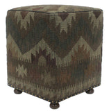 Modern Jamari Handmade Kilim Upholstered Ottoman