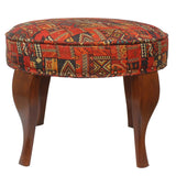 Bohemian Kael Handmade Jaquard Upholstered Ottoman