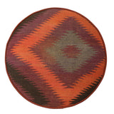 handmade Traditional Victorianot Rust Blue Hand-made ROUND JAQUARD area rug  23'' x 23'' x 18''