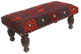 Antique Bohemian Mackenzi Handmade Kilim upholstered Settee