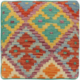 handmade Traditional Ottoman Blue Rust Hand-made SQUARE handmade ottoman pouf