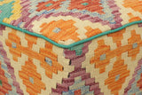 handmade Traditional Ottoman Blue Rust Hand-made SQUARE handmade ottoman pouf