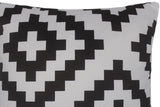 handmade  Pillow Ivory Black Hand-Woven SQUARE PRINTED VEL pillow