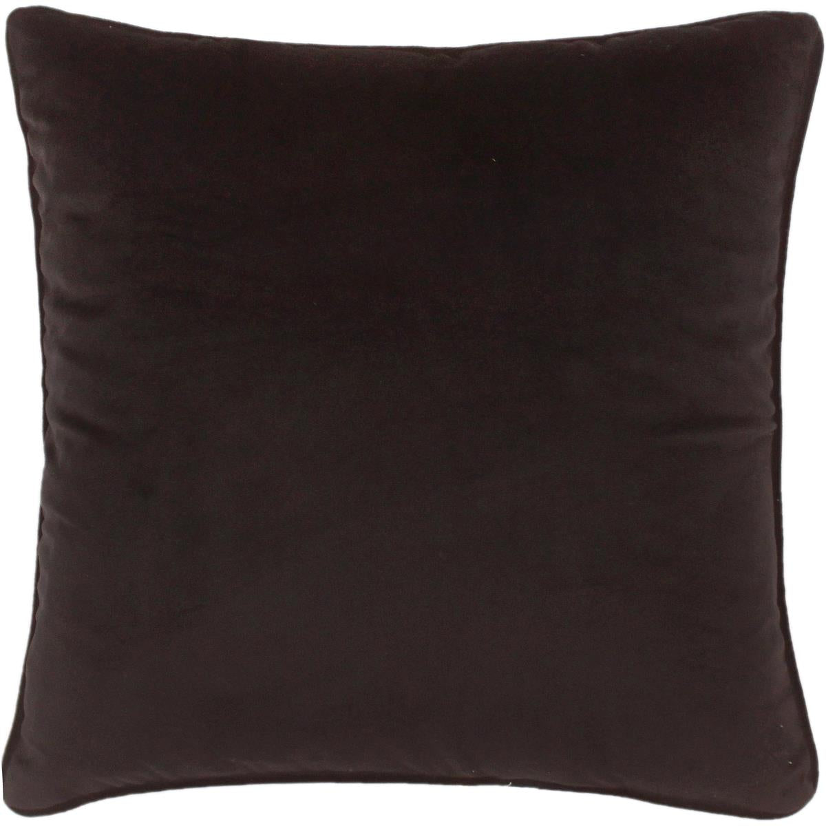 handmade  Pillow Black Black Hand-Woven SQUARE VELVET pillow
