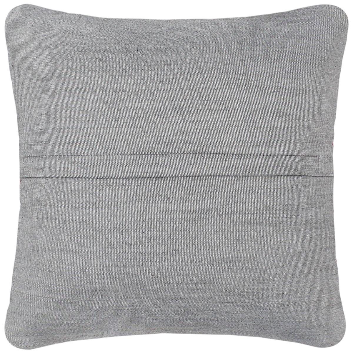 handmade  Pillow Beige Rust Hand-Woven SQUARE 100% WOOL pillow