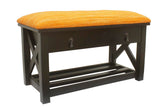 Eclectic Alijah Kilim upholstered Handmade wood Storage Bench